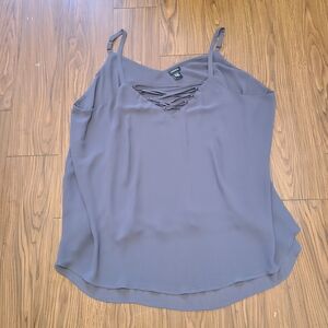 torrid Mauve Lace-Up Spaghetti Strap Cami